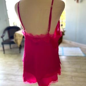 Hot pink Victoria’s Secret silky sleep set